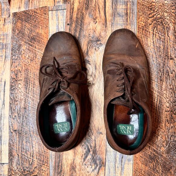 Nunn Bush Shoes Mens‎ 9.5 Wide Portland Oxfords Causal Brown Leather - Picture 3 of 7